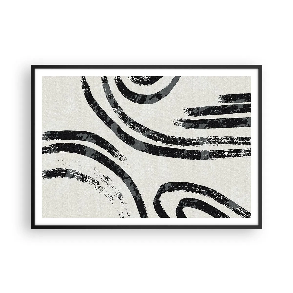Affisch i svart ram - Halvstoppad - 100x70 cm