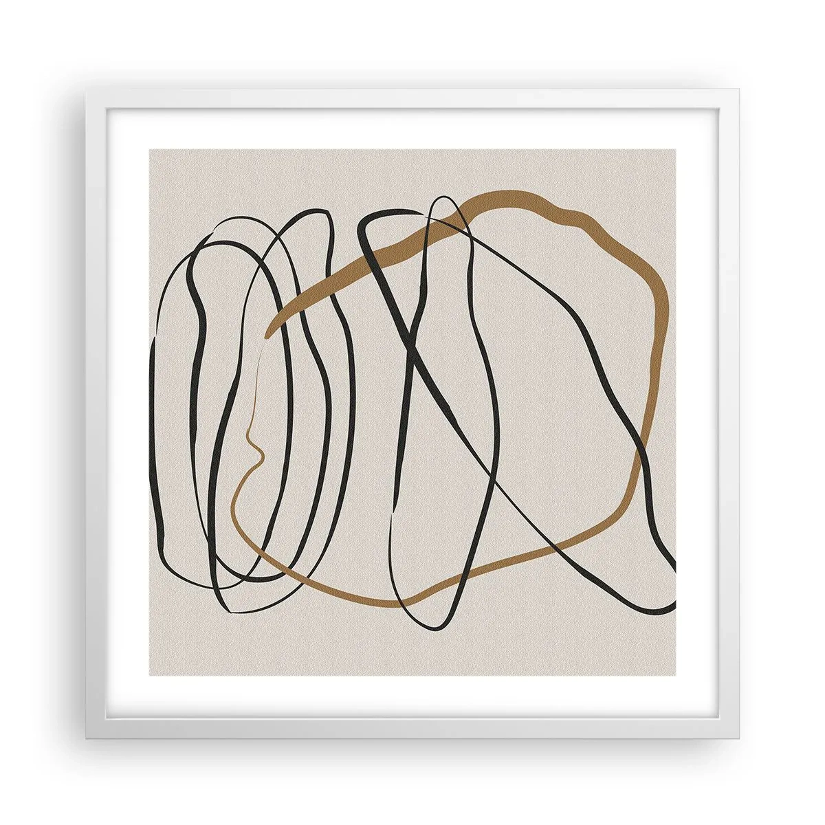 Affisch i vit ram - Komposition: besittande dans - 50x50 cm