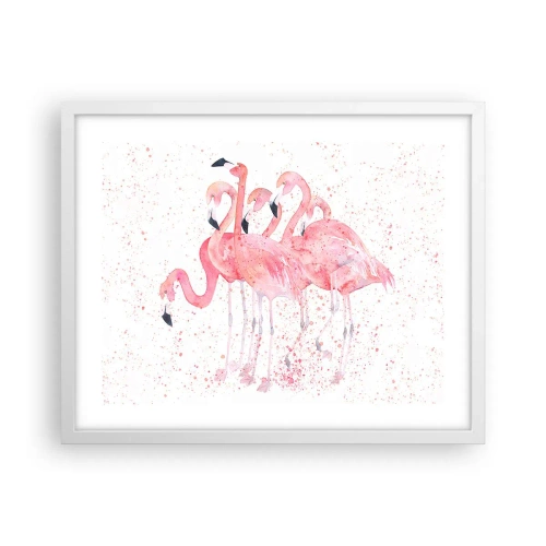 Affisch i vit ram - Rosa bandet - 50x40 cm