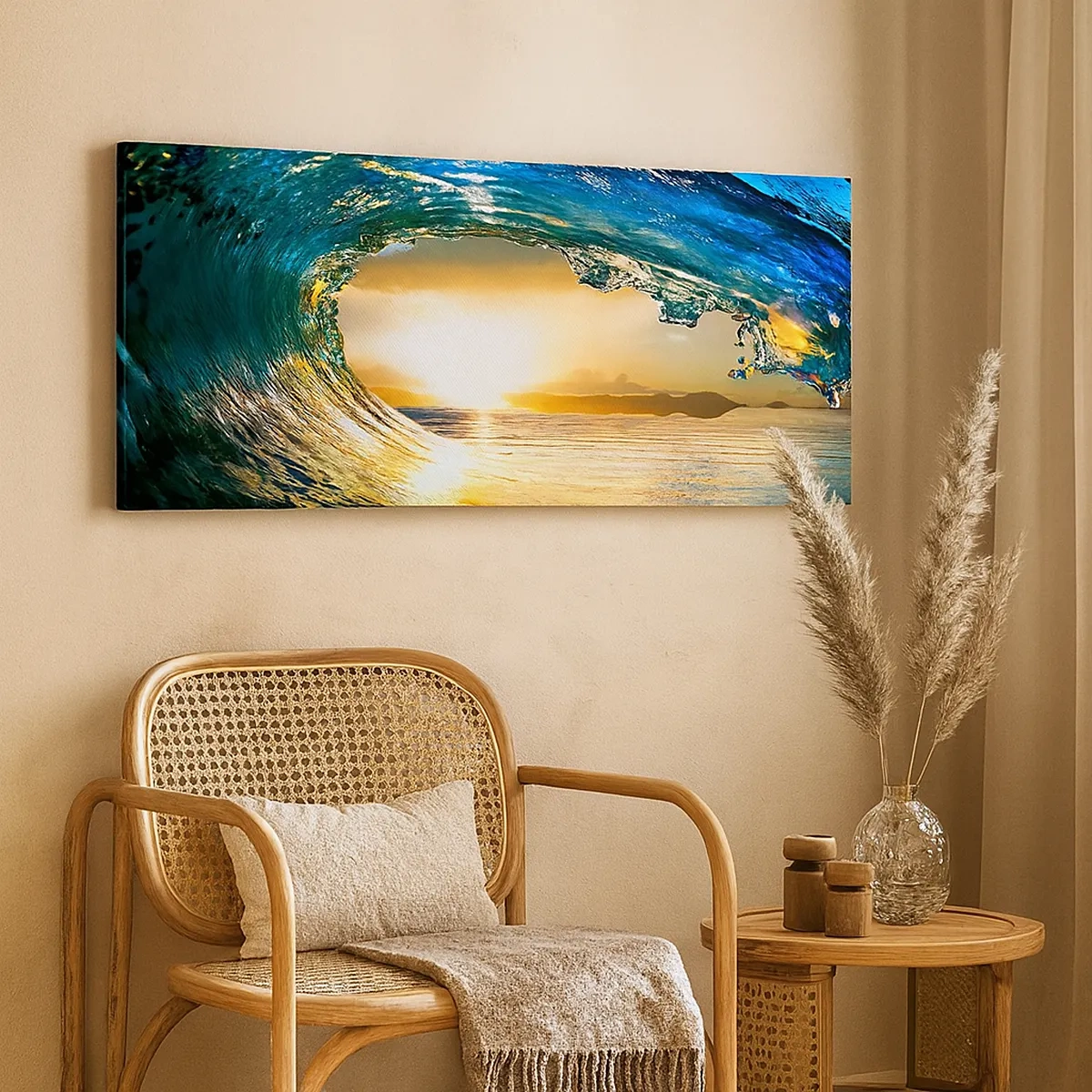 Canvastavla - Bild på duk - I smaragd-guld kristall - 30x30 cm