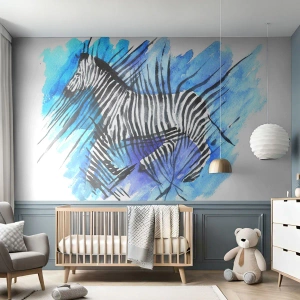 Fototapet Premium Canvas - Gömd i ränderna - Djur, Revben, Afrika - 150x105 cm