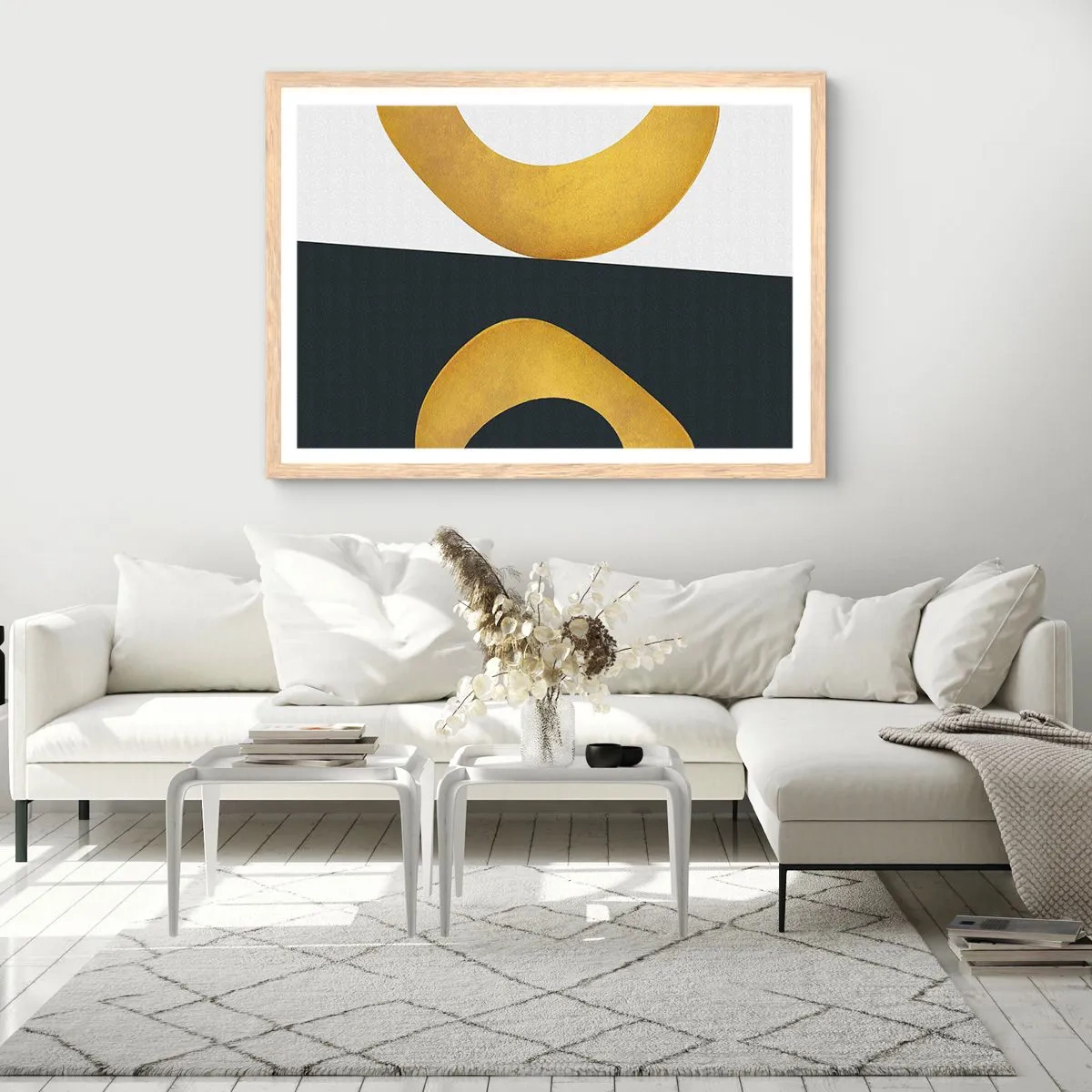 Affisch i ram av ljusek - Öfr det första: guld - 91x61 cm