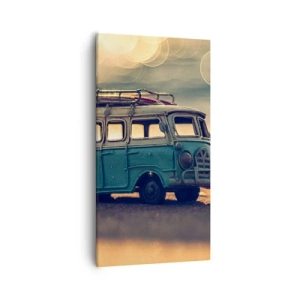 Canvastavla - Bild på duk - Slut på smågudarna: pengar och arbete  - 55x100 cm