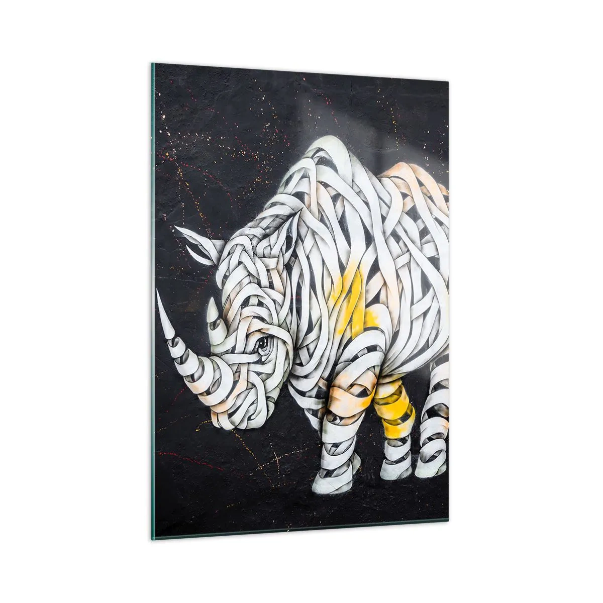 Glastavla - Bild på glas - Grovhet är en myt - 50x70 cm