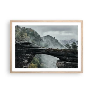 Affisch i ram av ljusek - Äventyret är på väg att börja - 70x50 cm