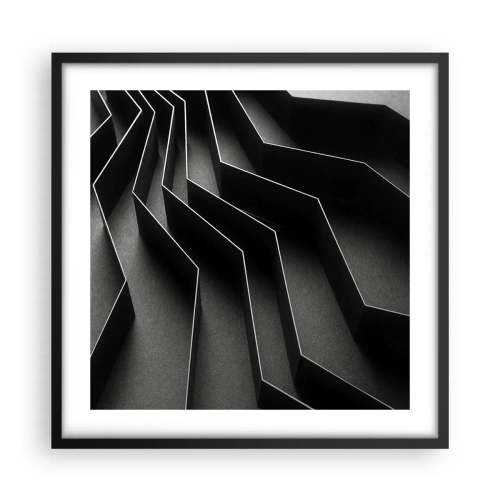 Affisch i svart ram - Rumslig ordning - 50x50 cm