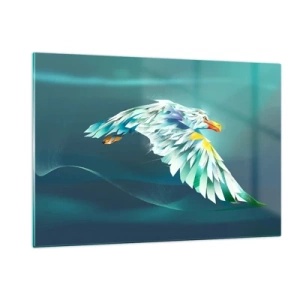 Glastavla - Bild på glas - Flyg som en örn - 120x80 cm