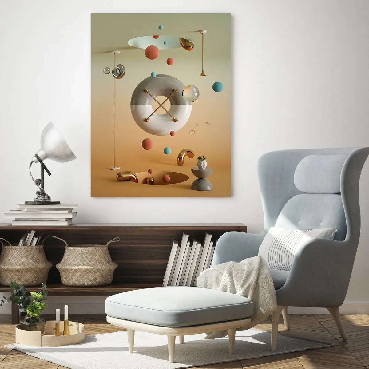 Glastavla - Bild på glas - Vad som helst kan hända - 50x70 cm