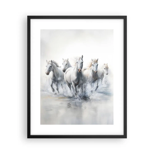 Affisch i svart ram - Vit magi - 40x50 cm