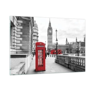 Glastavla - Bild på glas - London utan tvekan - 120x80 cm