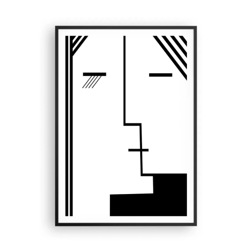 Affisch i svart ram - Bara en kyss - 70x100 cm