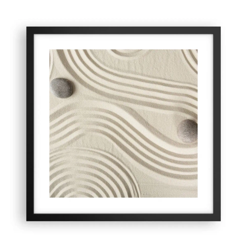 Affisch i svart ram - Värmens beröring - 40x40 cm