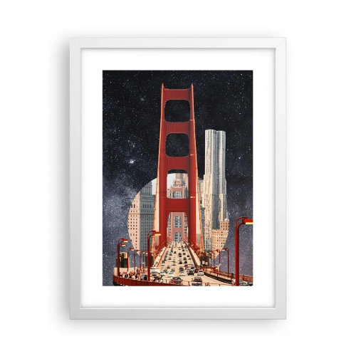 Affisch i vit ram - Alltid i centrum - 30x40 cm