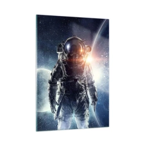 Glastavla - Bild på glas - Äventyr i rymden - 50x70 cm