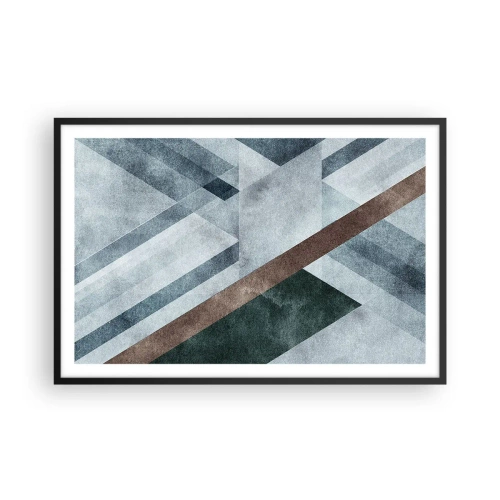 Affisch i svart ram - Sofistikerad elegans i geometri - 91x61 cm