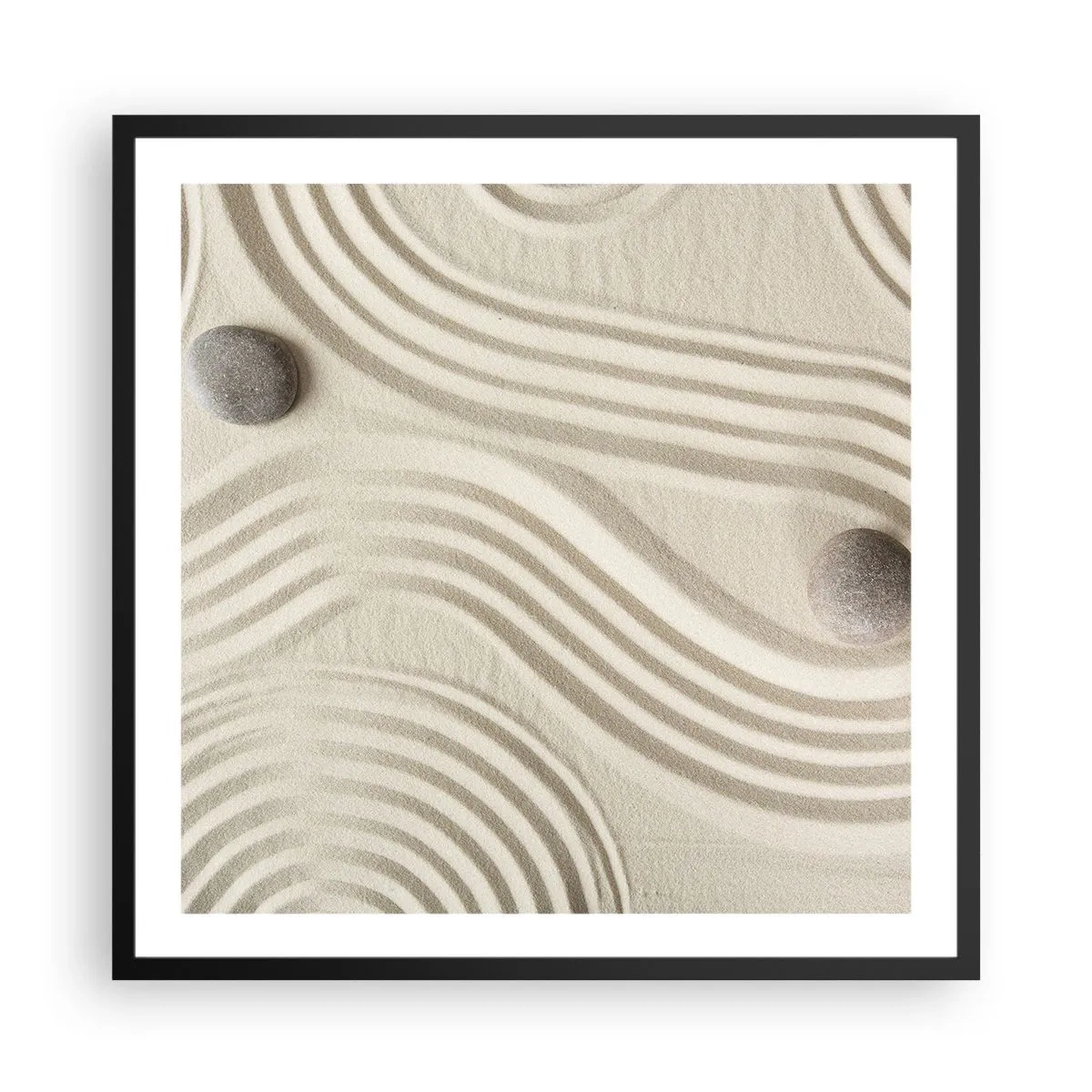 Affisch i svart ram - Värmens beröring - 60x60 cm