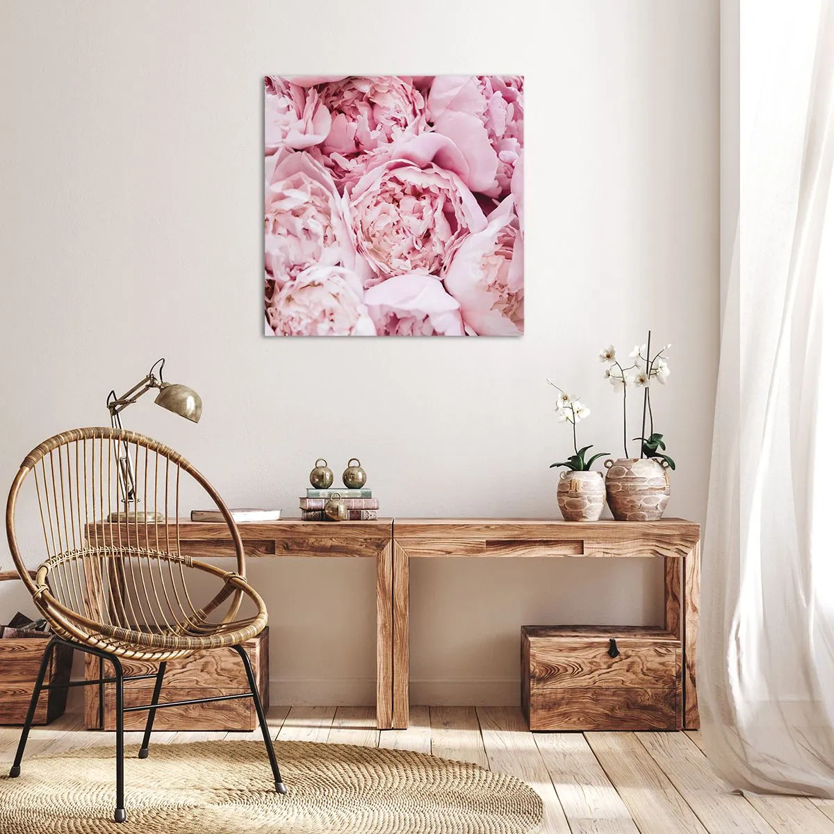 Canvastavla - Bild på duk - Hopklämda och doftande - 40x40 cm