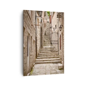 Canvastavla - Bild på duk - Magisk gammal gränd - 70x100 cm