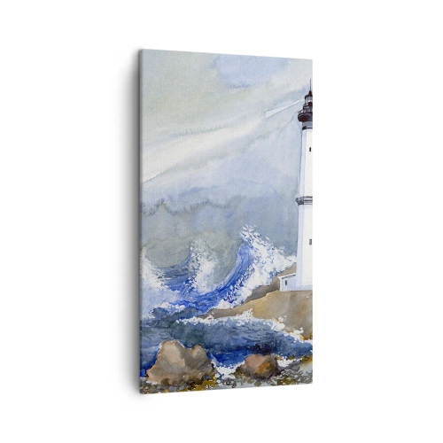 Canvastavla - Bild på duk - Mot mörkret och stormen - 45x80 cm