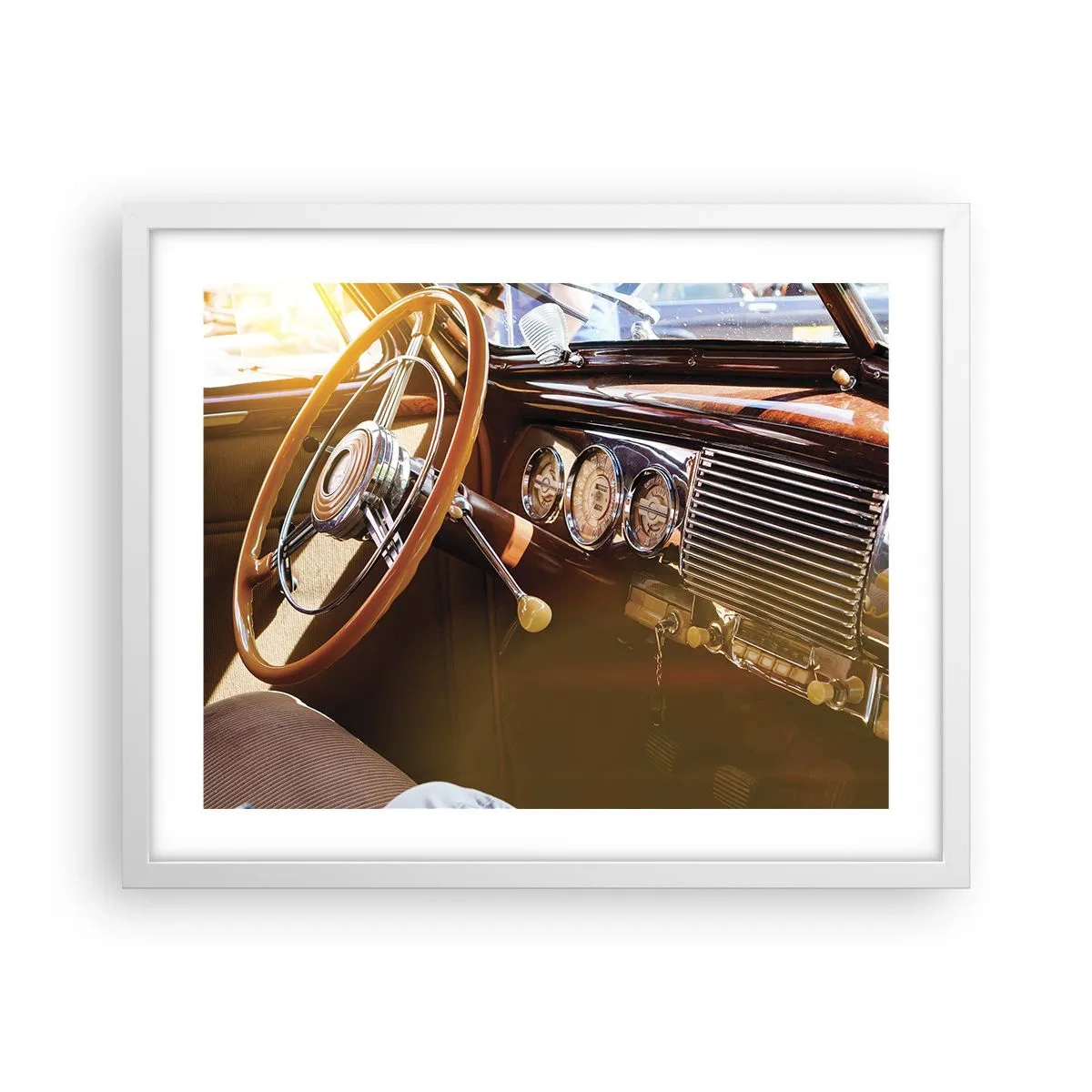 Affisch i vit ram - Smak av lyx från det förflutna - 50x40 cm