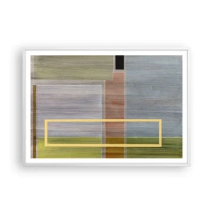 Affisch i vit ram - Rakt och lugnt - 100x70 cm