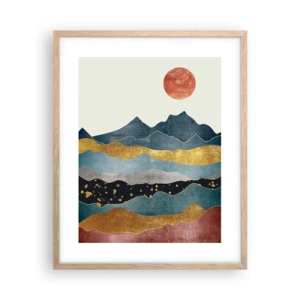 Affisch i ram av ljusek - Världens tvärsektion - 40x50 cm