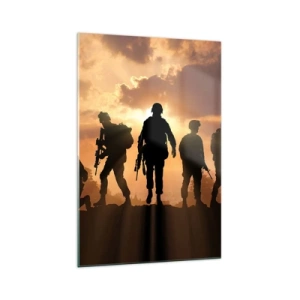 Glastavla - Bild på glas - Brothers in arms - 70x100 cm