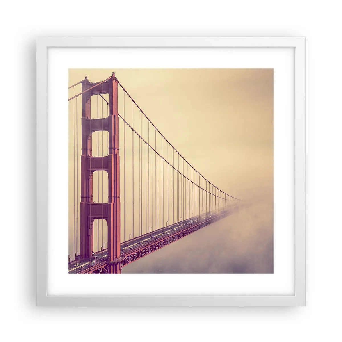 Affisch i vit ram - Mellan himlen och jorden - 40x40 cm