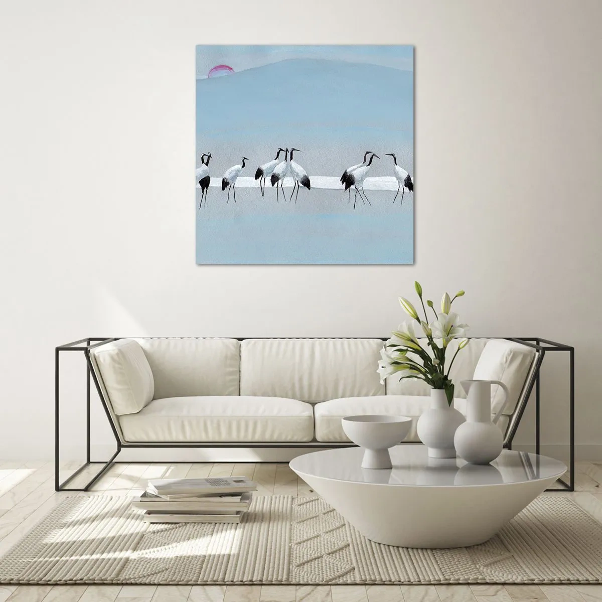 Glastavla - Bild på glas - Efter en het dag - 40x40 cm