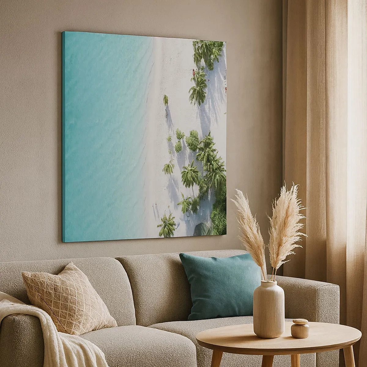 Canvastavla - Bild på duk - Semester i paradiset - 30x30 cm