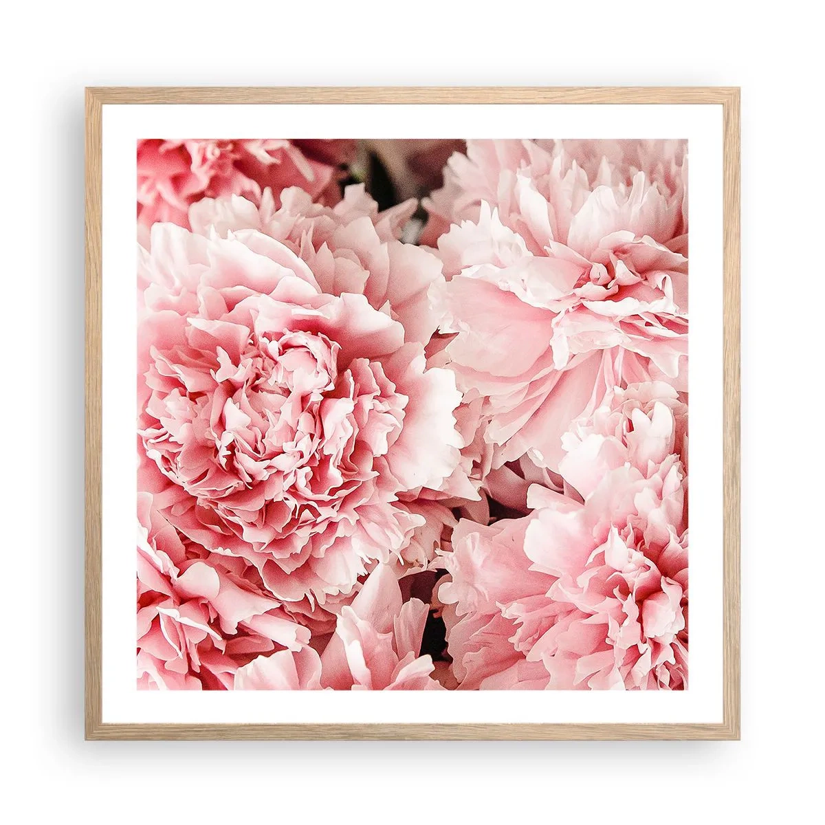 Affisch i ram av ljusek - Rosa dröm - 60x60 cm