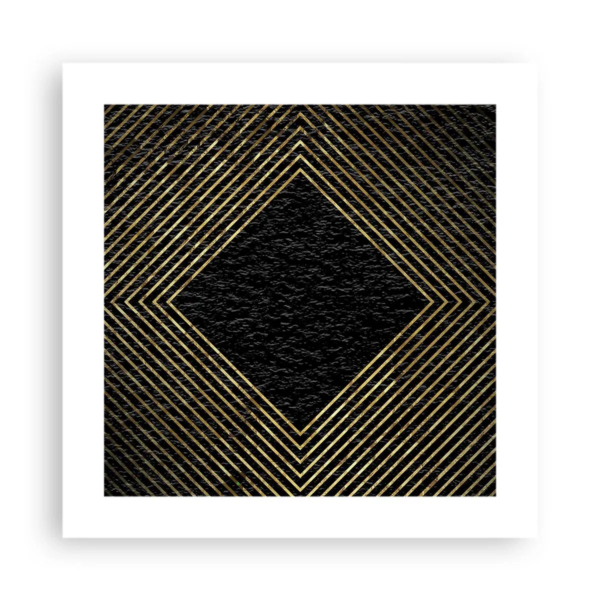 Affisch - Geometri i glamourstil - 40x40 cm