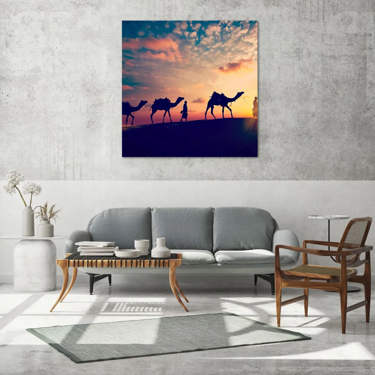 Glastavla - Bild på glas - Orientens hemliga ande - 50x50 cm