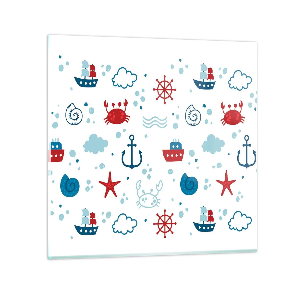 Glastavla - Bild på glas - Marin saga - 40x40 cm