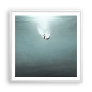 Affisch i vit ram - I havets famn - 60x60 cm