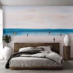 Fototapet Standard Eco - Ett naturligt behov - Strand, människor, Minimalism - 250x175 cm