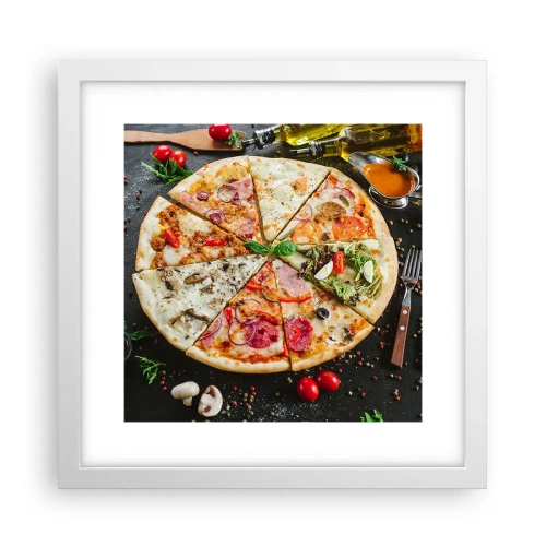 Affisch i vit ram - Smakurval - 30x30 cm