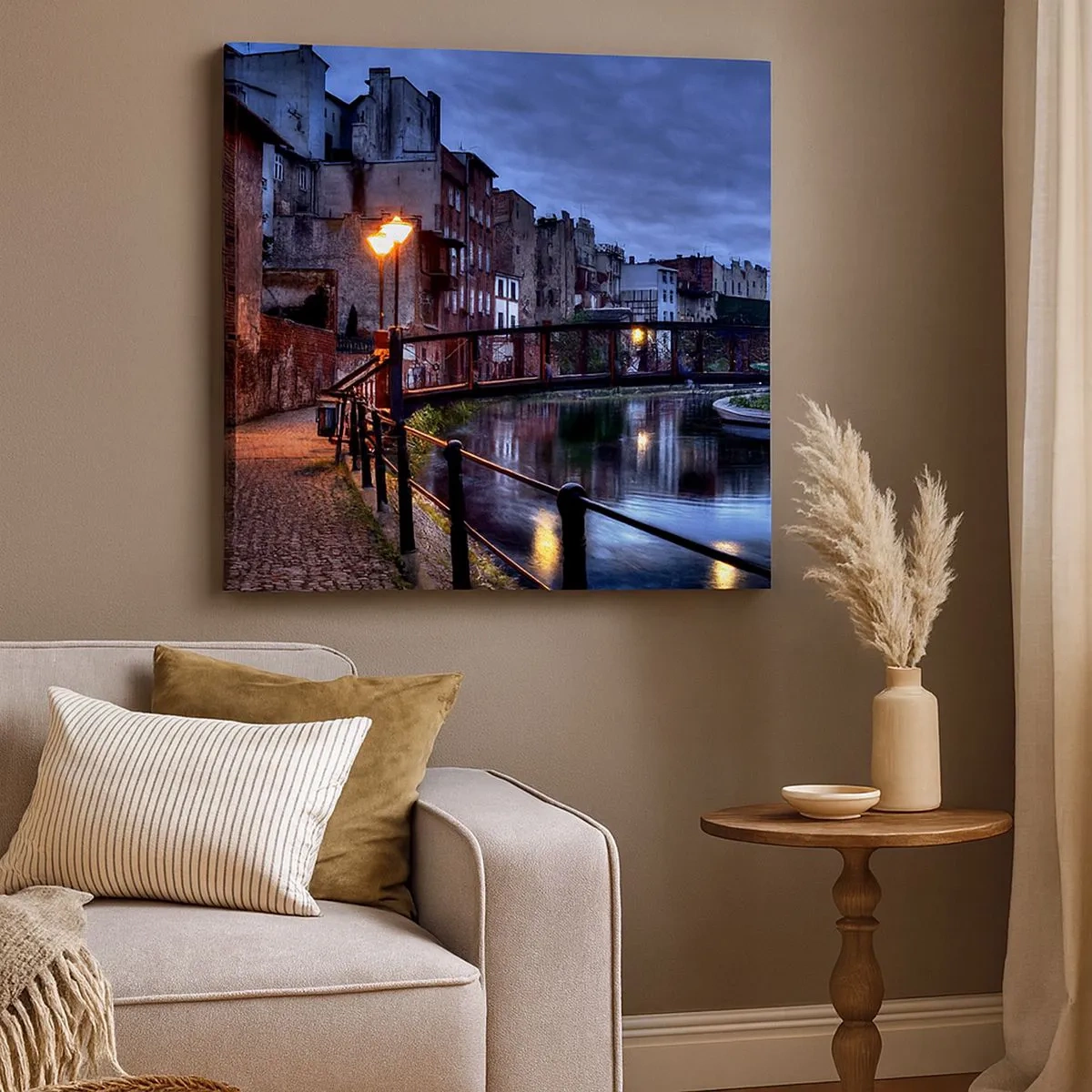 Canvastavla - Bild på duk - Du kände inte Bydgoszcz från denna sida - 30x30 cm