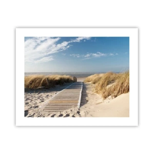 Affisch - Bortom sanddynan, i gräsets brus - 50x40 cm