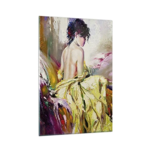 Glastavla - Bild på glas - Mellan munnen och glaskanten - 80x120 cm