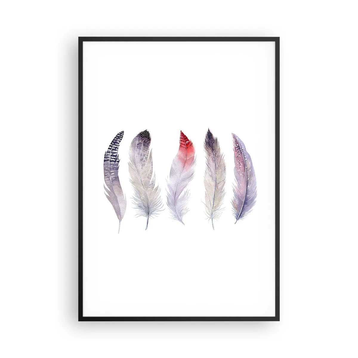 Affisch i svart ram - Fin som färgrik dimma - 70x100 cm