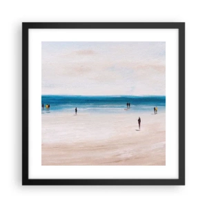 Affisch i svart ram - Ett naturligt behov - 40x40 cm