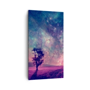 Canvastavla - Bild på duk - Under magisk himmel - 45x80 cm