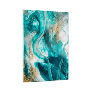 Glastavla - Bild på glas - Guldflod - 50x70 cm