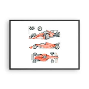 Affisch i svart ram - Att komma ikapp en dröm - 100x70 cm