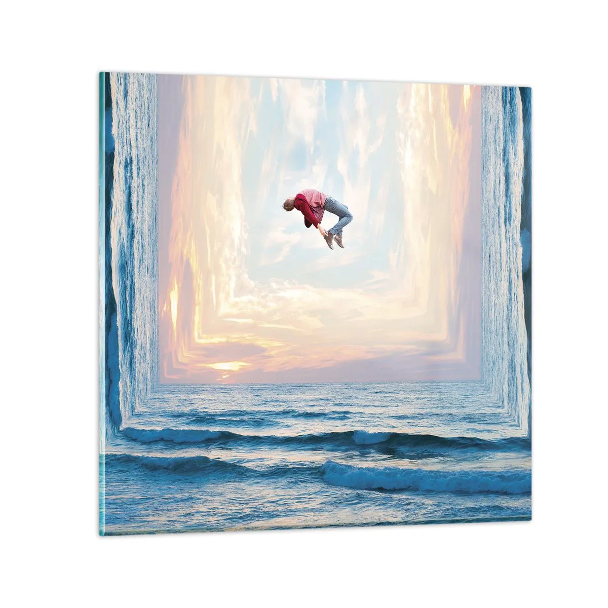 Glastavla - Bild på glas - Till en annan dimension - 60x60 cm