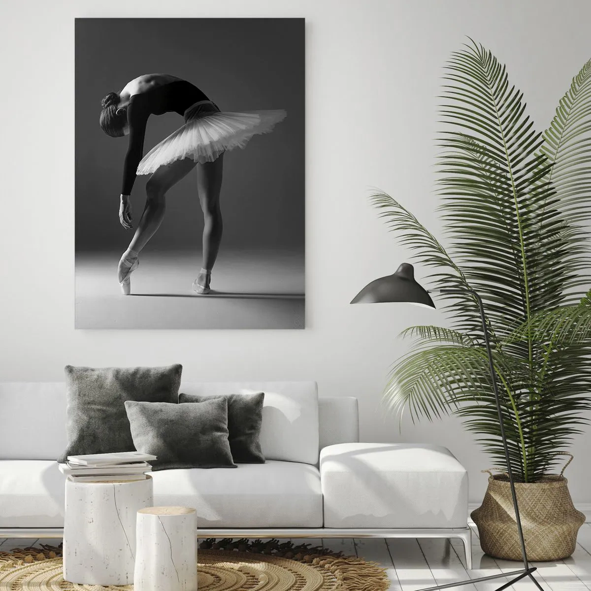 Glastavla - Bild på glas - Bella ballerina - 50x70 cm