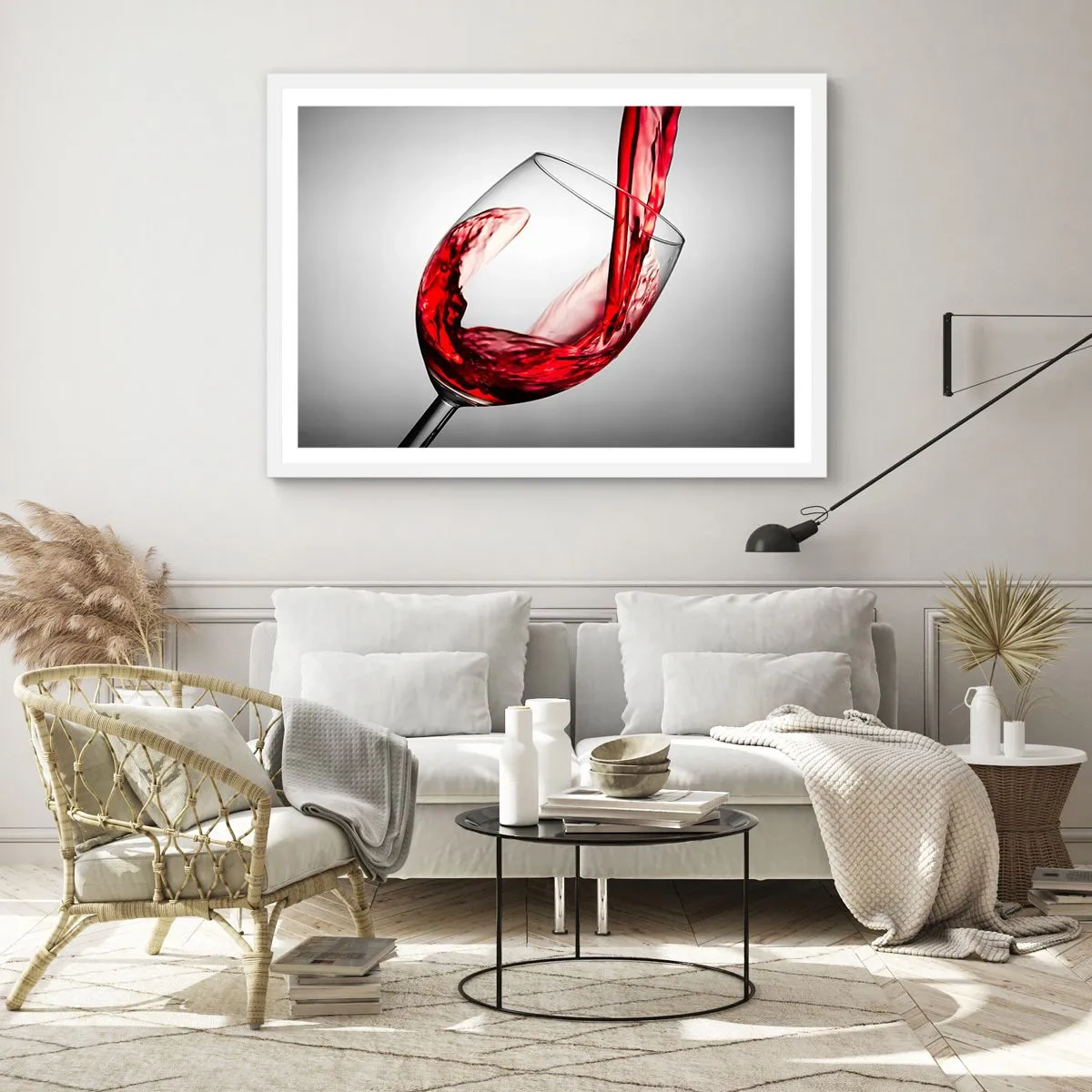 Affisch i vit ram - Färg - rörelse - ljud - 100x70 cm