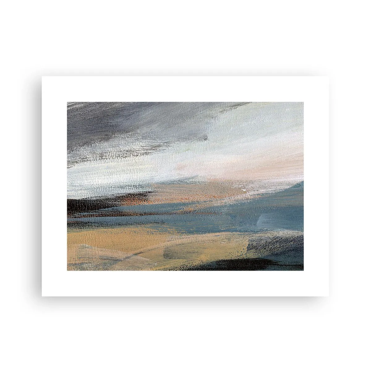 Affisch - Abstraktion: nordligt landskap - 40x30 cm