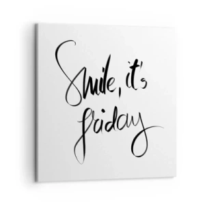 Canvastavla - Bild på duk - Riktig glädje - 60x60 cm